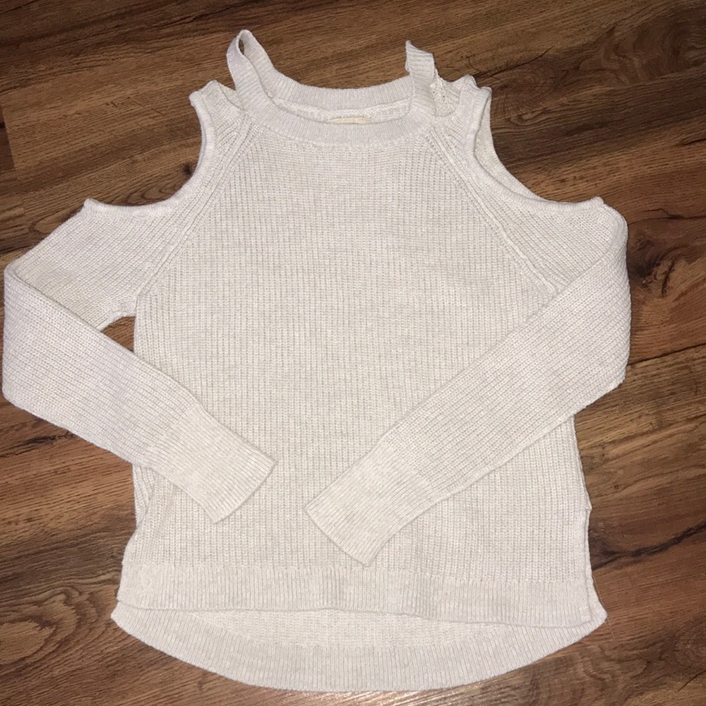 Cold shoulder sweater